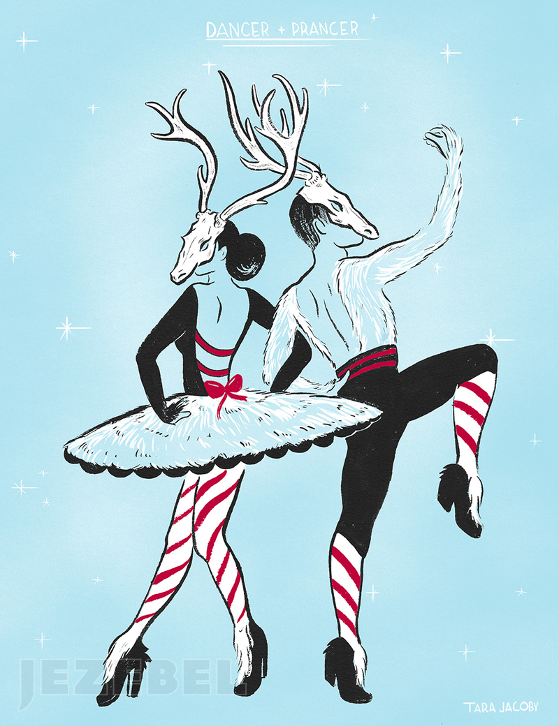 Illustration for article titled Christmas Couture: Santa's Reindeer, Reimagined as Runway Stars